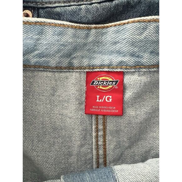 Dickies Button Front Short Jean Skirt Large - Picture 3 of 4
